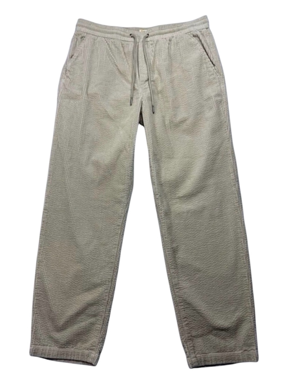 Marine Layer Men's Relaxed Fit Beige Corduroy Drawstring Pants
-Size L (32x28.5)